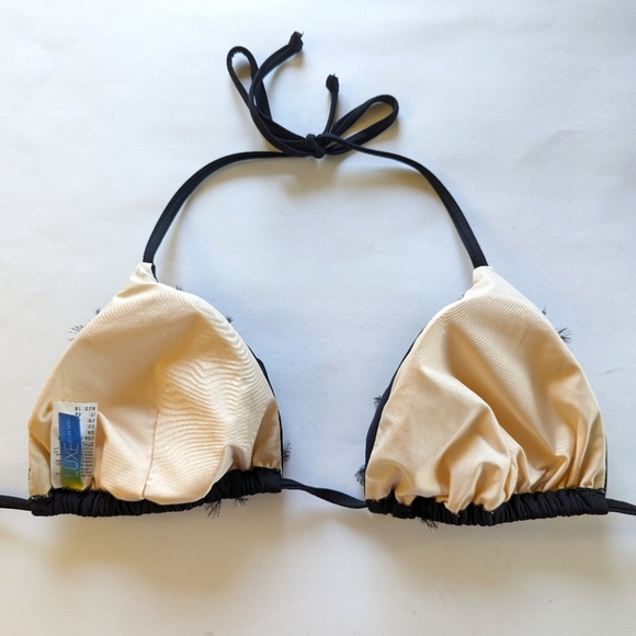 LUXE by Lisa Vogel Bikini Black Top 🖤 Crystal embellished US 12 Cup sizes B - C - Picture 3 of 7